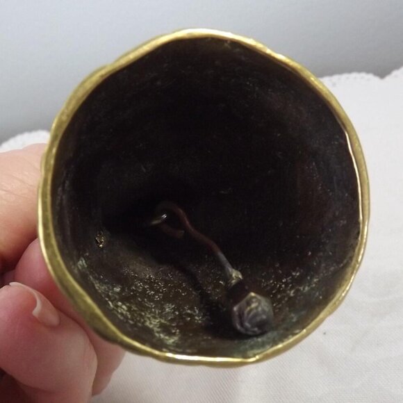 Brass Dutch Lady Table or Altar Bell - Picture 6 of 10